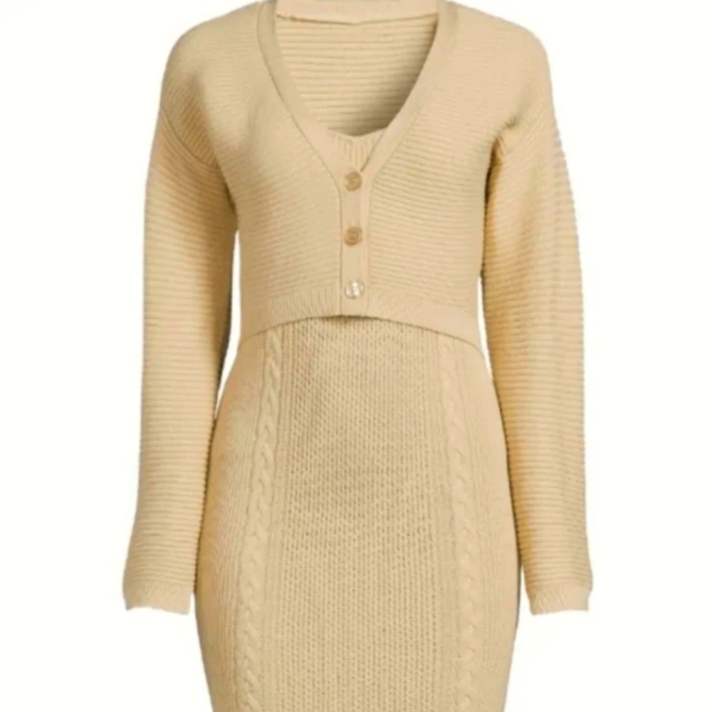 Sofia Jeans knit dress with cardigan